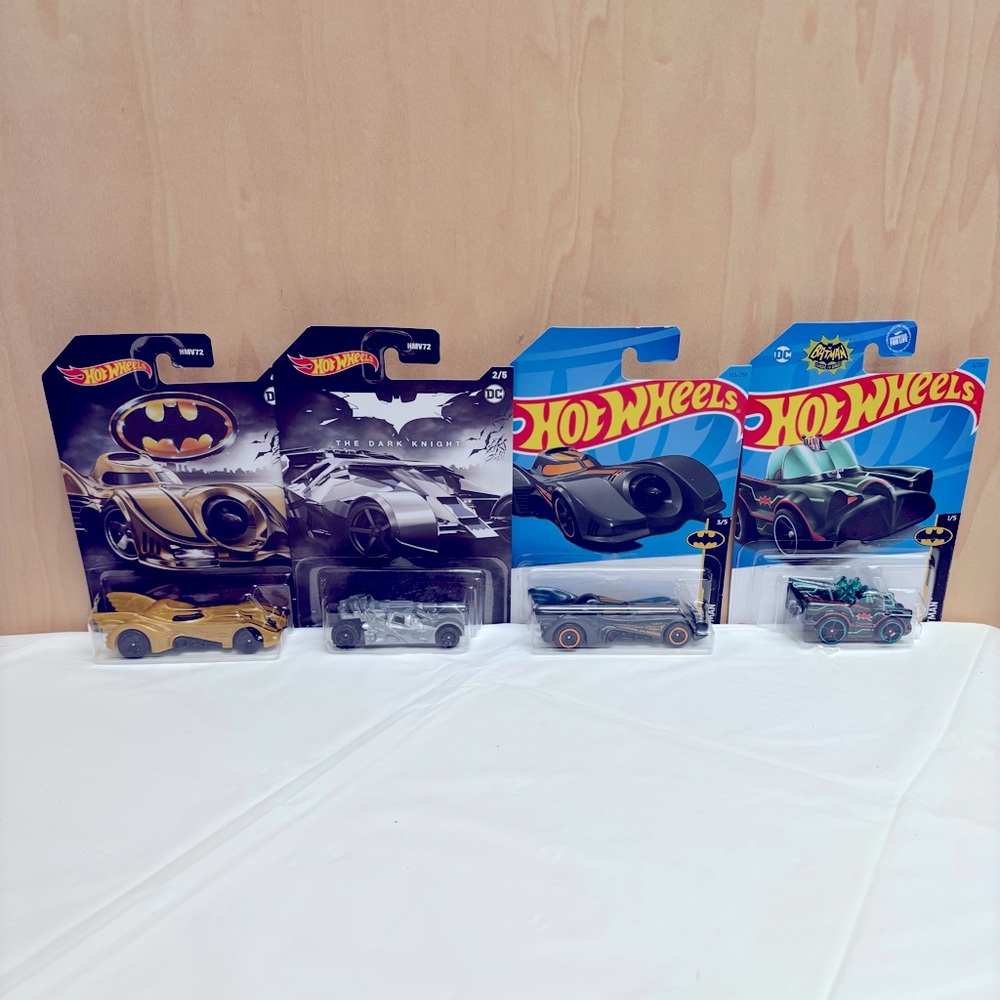 Hot Wheels Batmobile Batman Car Lot of 4 NEW Collectible Cars